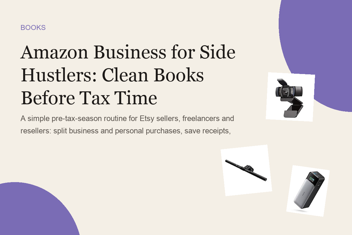 Amazon Business for Side Hustlers: Clean Books Before Tax Time