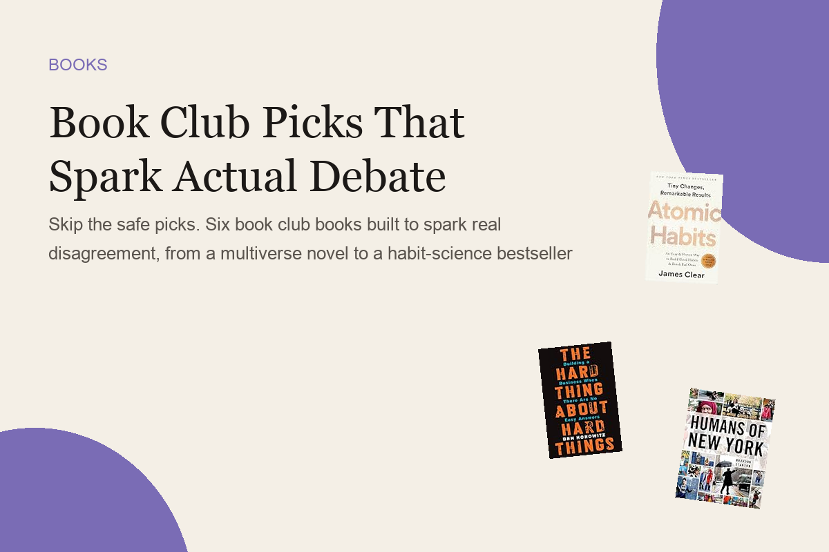Book Club Picks That Spark Actual Debate