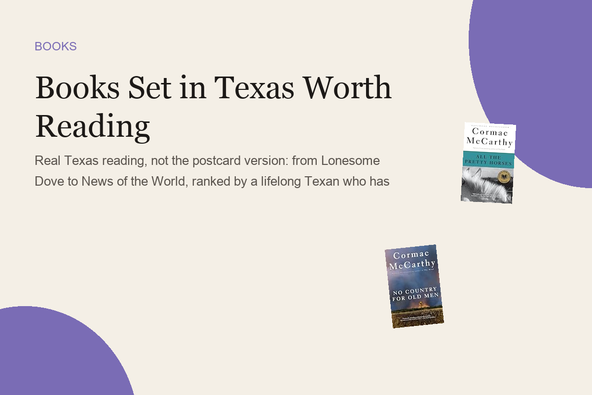 Books Set in Texas Worth Reading