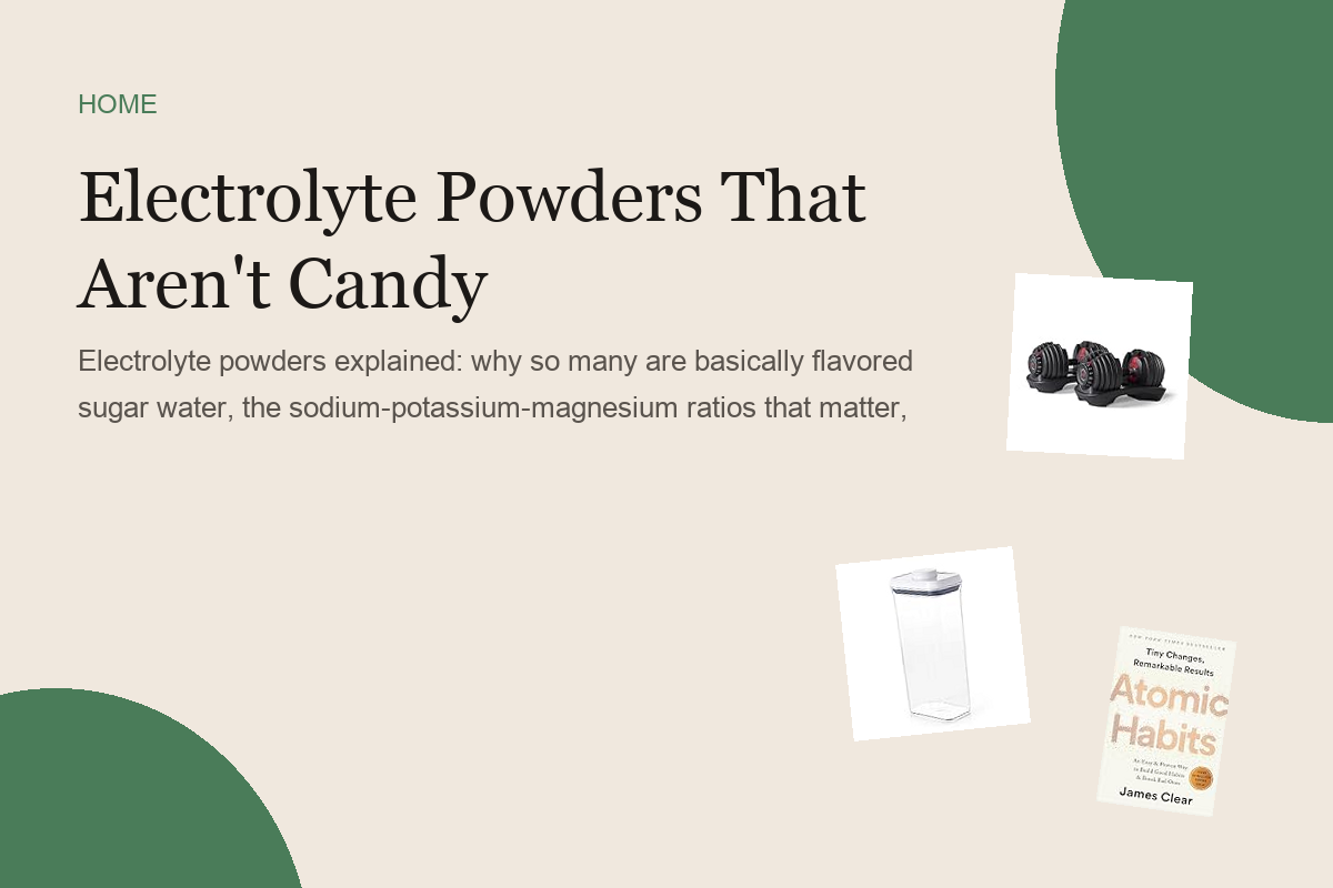 Electrolyte Powders That Aren't Candy