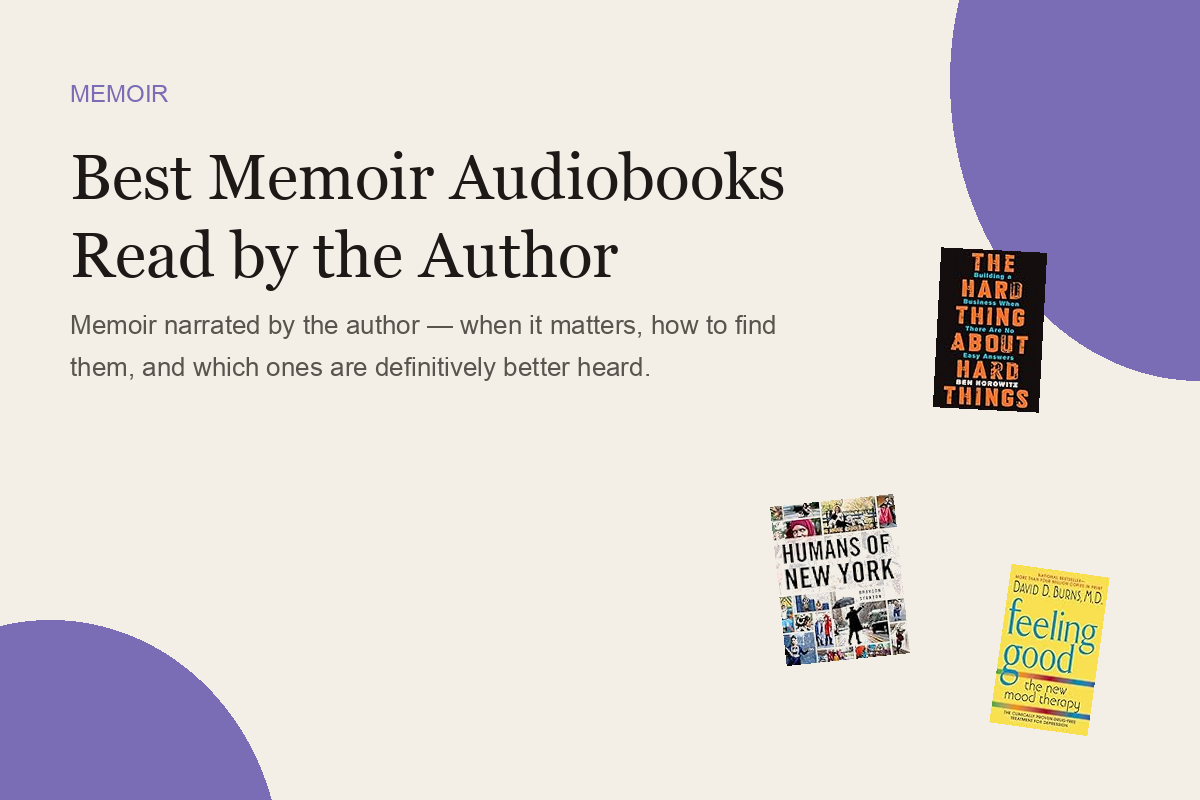 Best Memoir Audiobooks Read by the Author