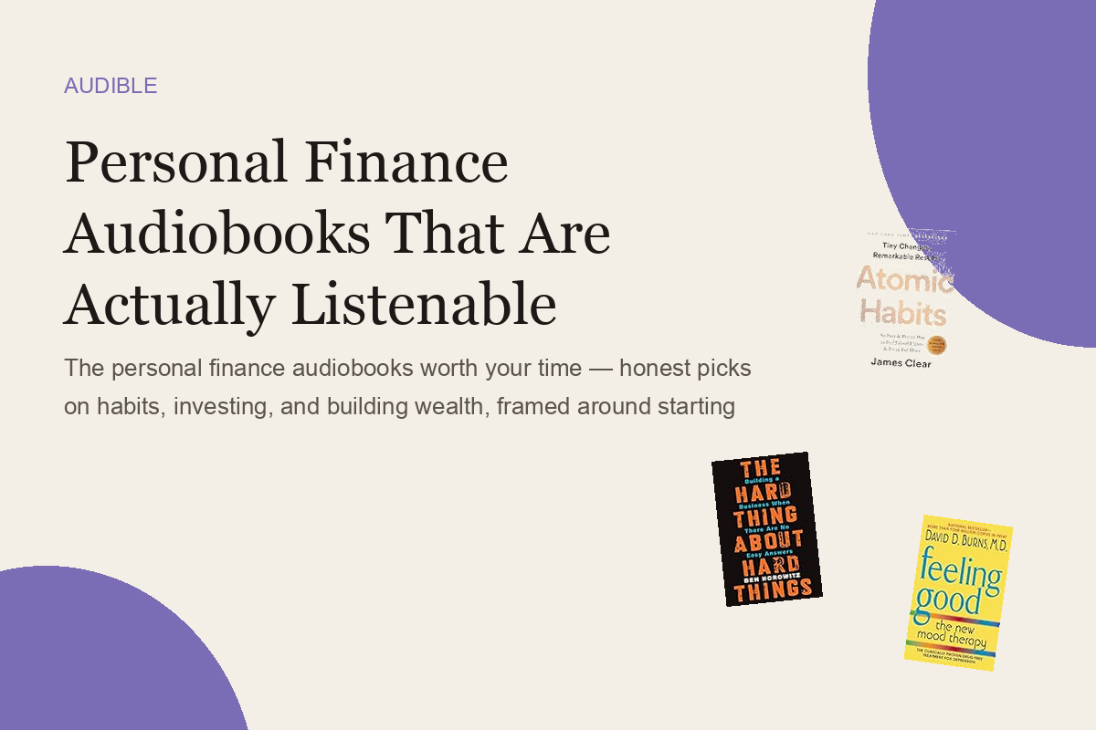 Personal Finance Audiobooks That Are Actually Listenable