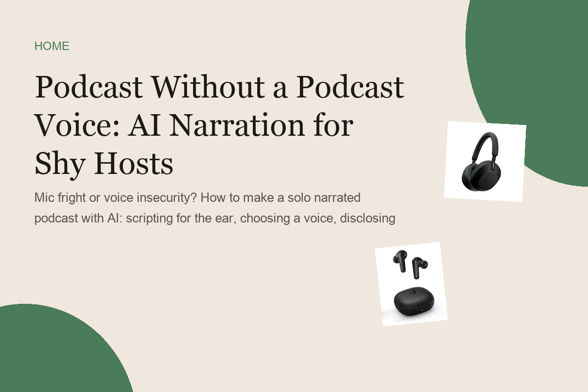 Podcast Without a Podcast Voice: AI Narration for Shy Hosts