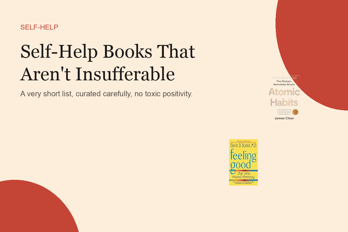 Self-Help Books That Aren't Insufferable