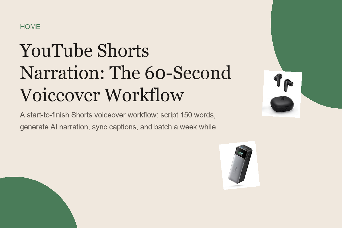 YouTube Shorts Narration: The 60-Second Voiceover Workflow